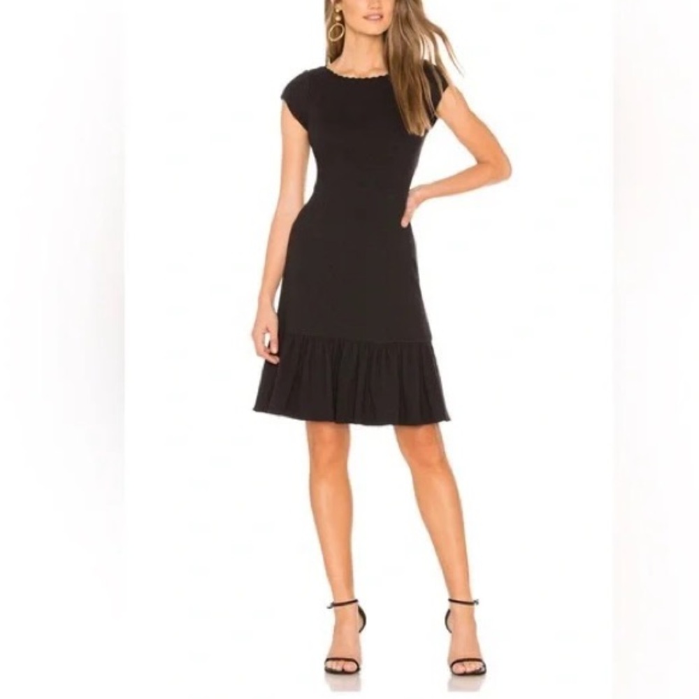 Rebecca Taylor Honeycomb Stretch Texture Dress Size 12 Black